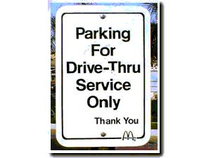 Parking for Drive-thru service only?